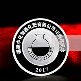 公司十五周年定制银章纪念